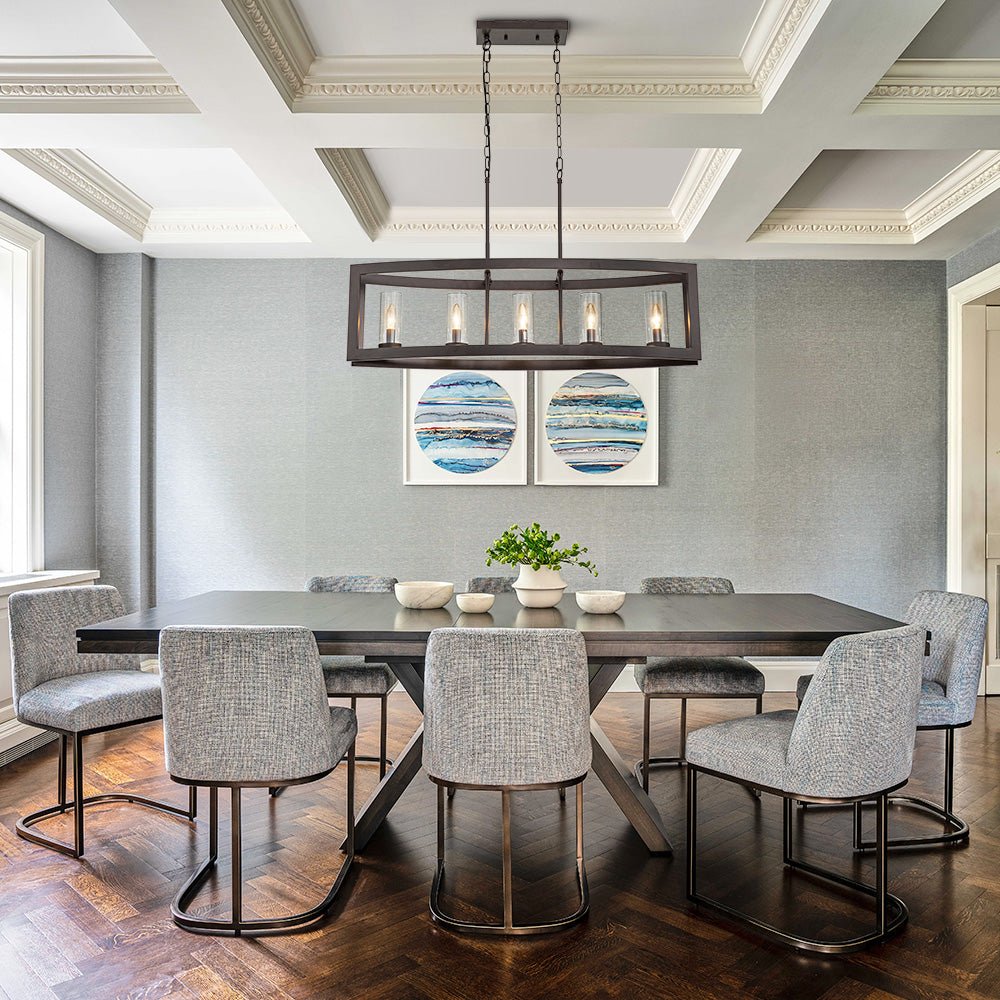 5-Light Kitchen Island Chandelier | 2 Finishes