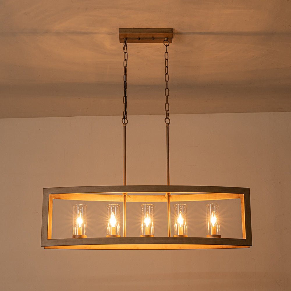 5-Light Kitchen Island Chandelier | 2 Finishes