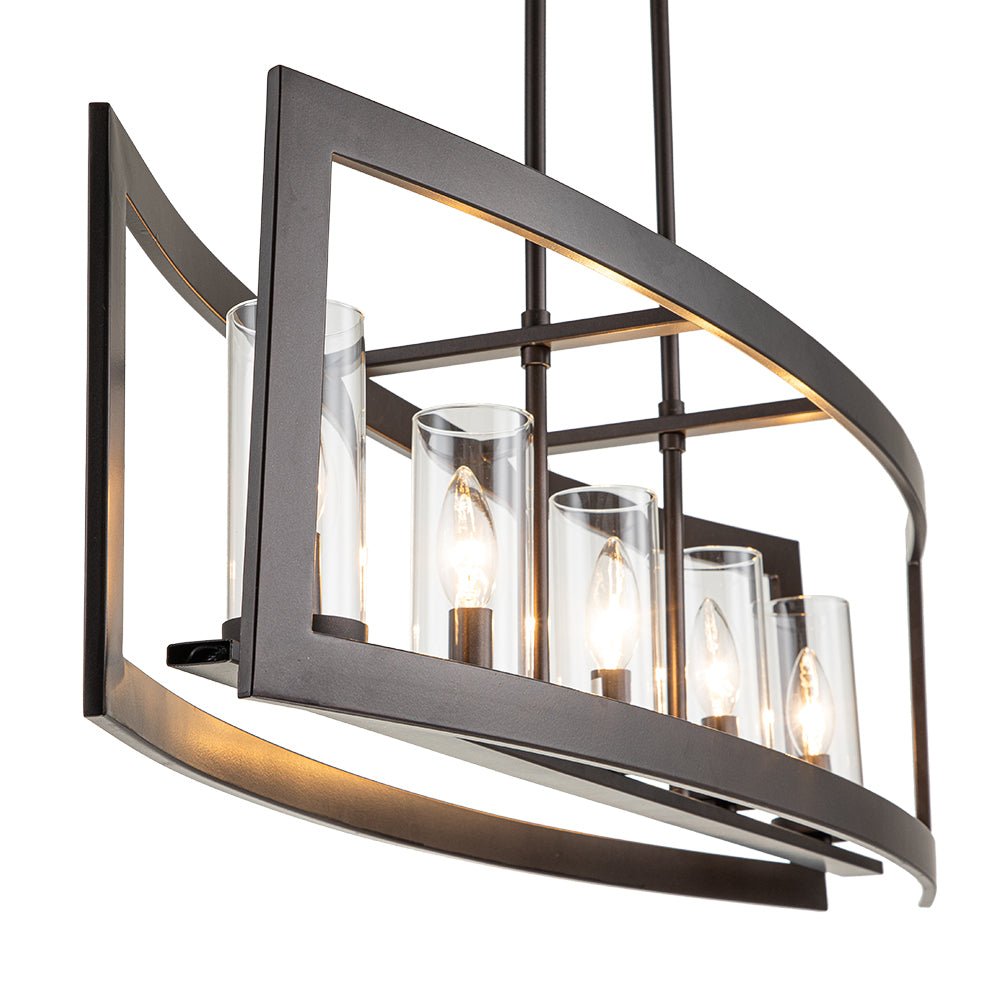 5-Light Kitchen Island Chandelier | 2 Finishes
