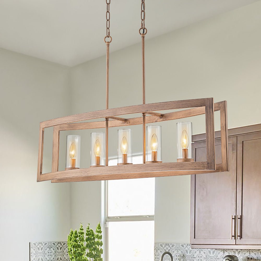 5-Light Kitchen Island Chandelier | 2 Finishes