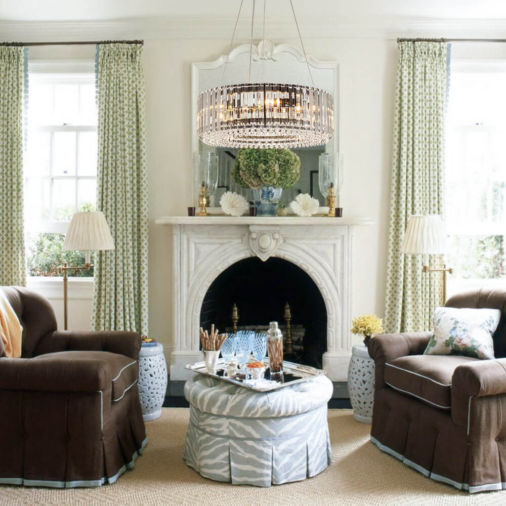 6-Light Round Crystal Chandelier | 3 Colours