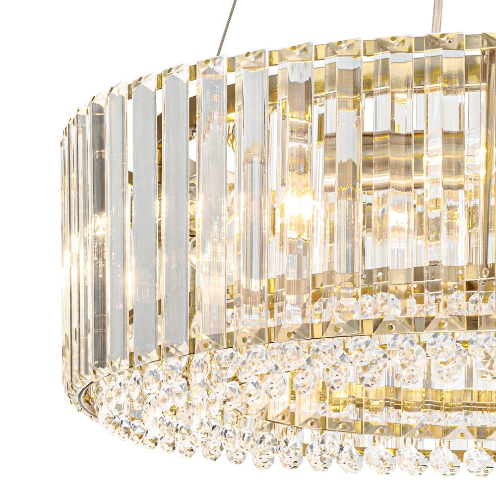 6-Light Round Crystal Chandelier | 3 Colours