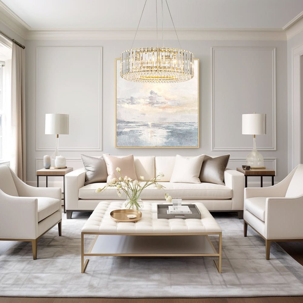 6-Light Round Crystal Chandelier | 3 Colours