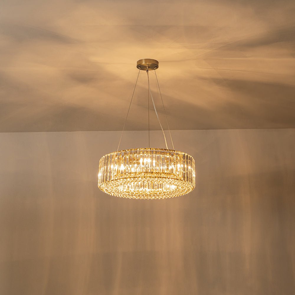 6-Light Round Crystal Chandelier | 3 Colours