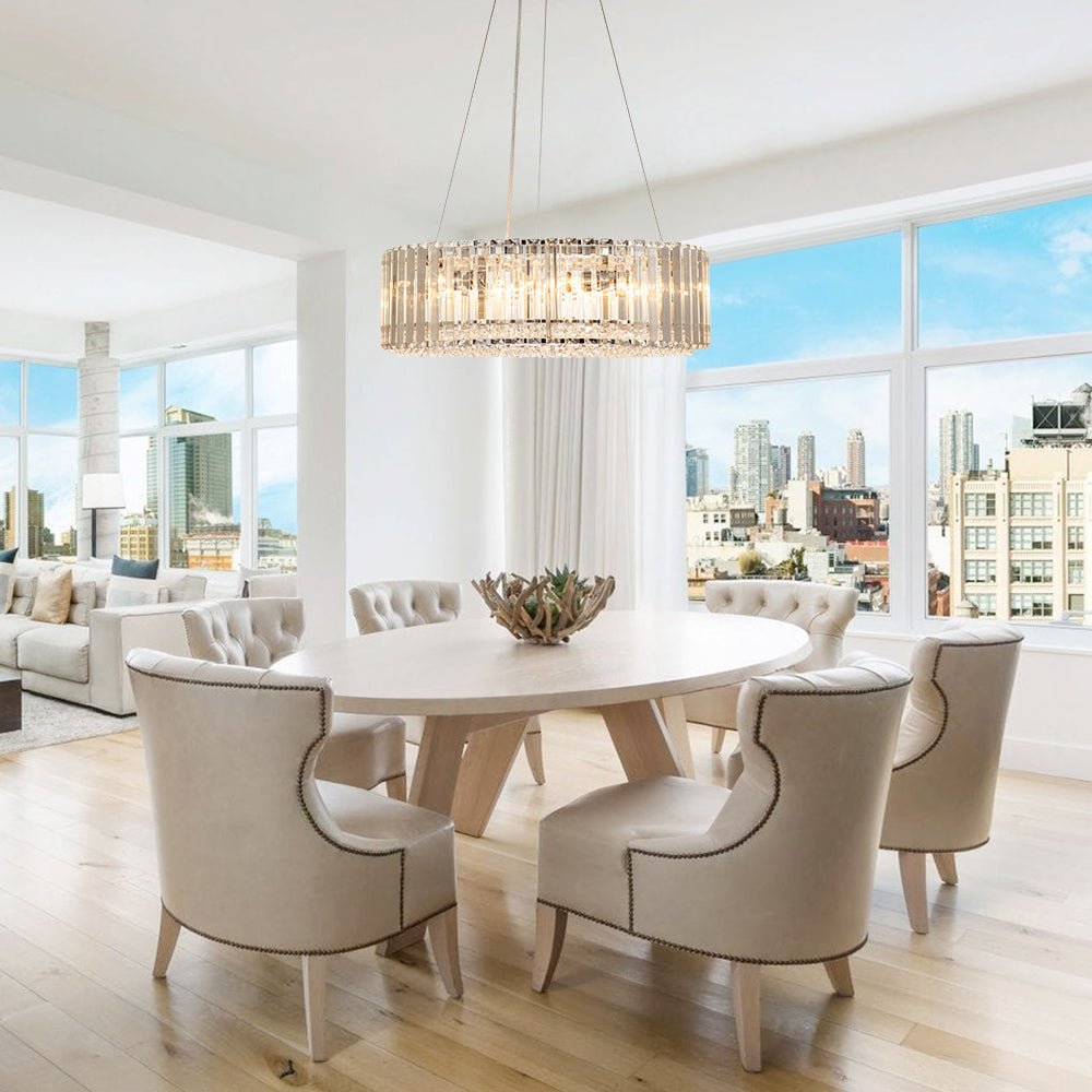 6-Light Round Crystal Chandelier | 3 Colours