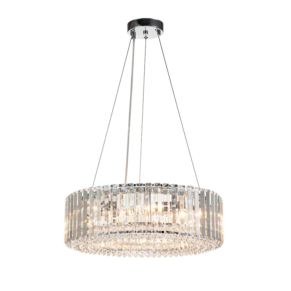 6-Light Round Crystal Chandelier | 3 Colours