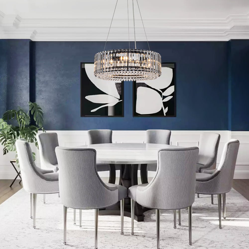6-Light Round Crystal Chandelier | 3 Colours