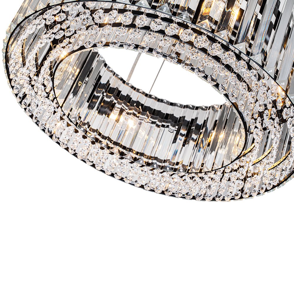 6-Light Round Crystal Chandelier | 3 Colours