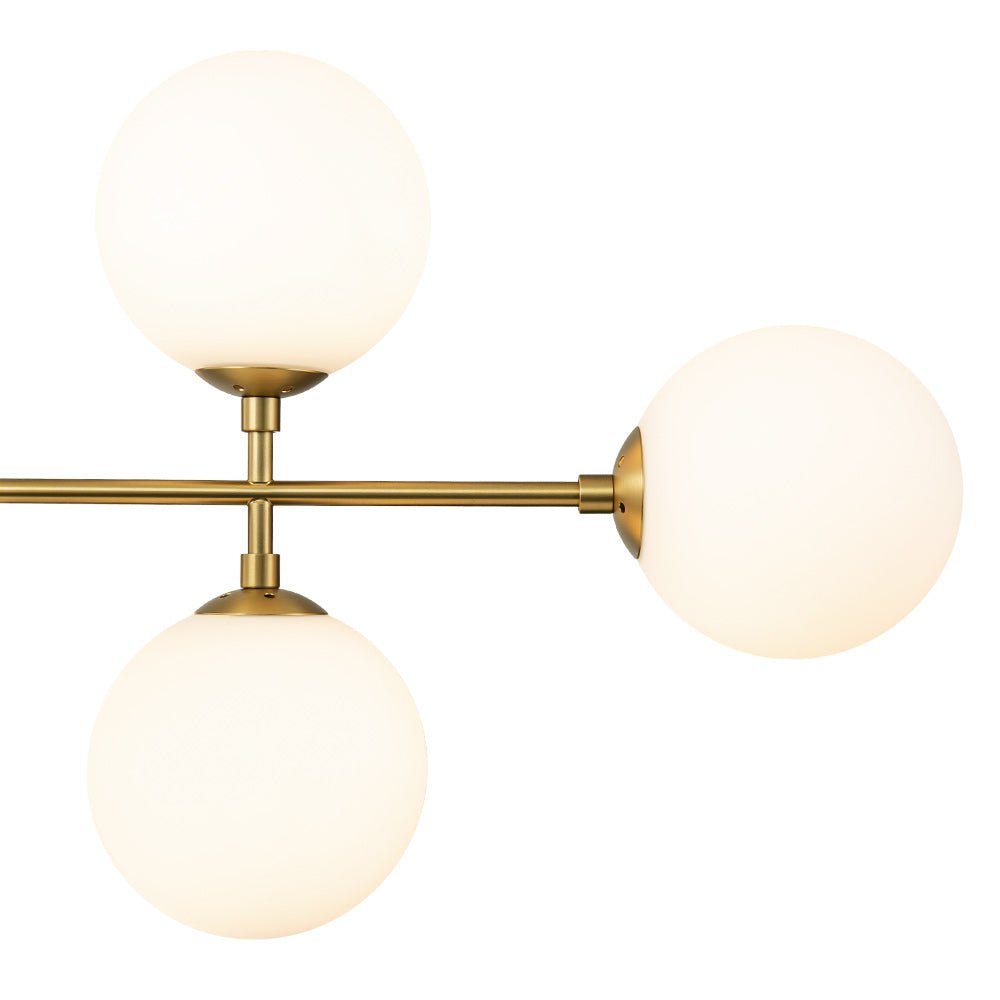 8-Light Opal Linear Chandelier | 2 Colours