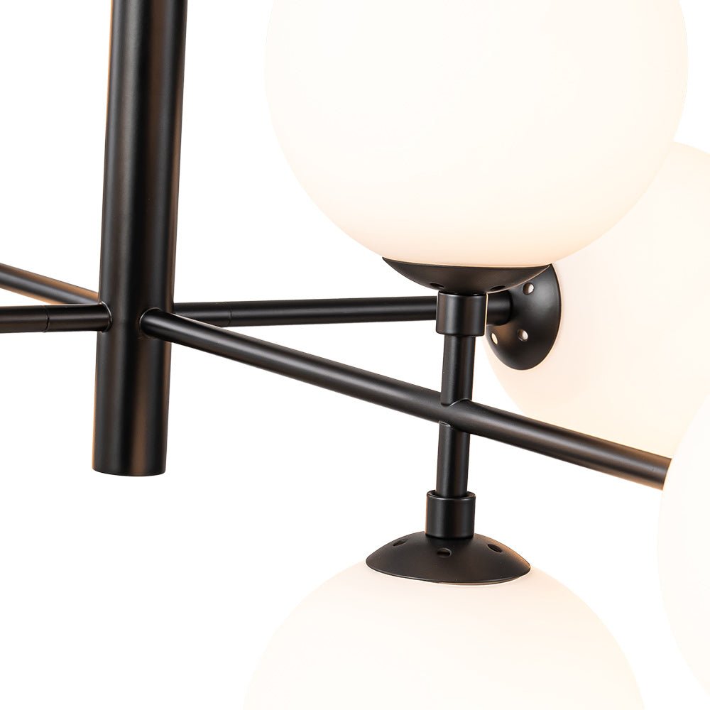 8-Light Opal Linear Chandelier | 2 Colours