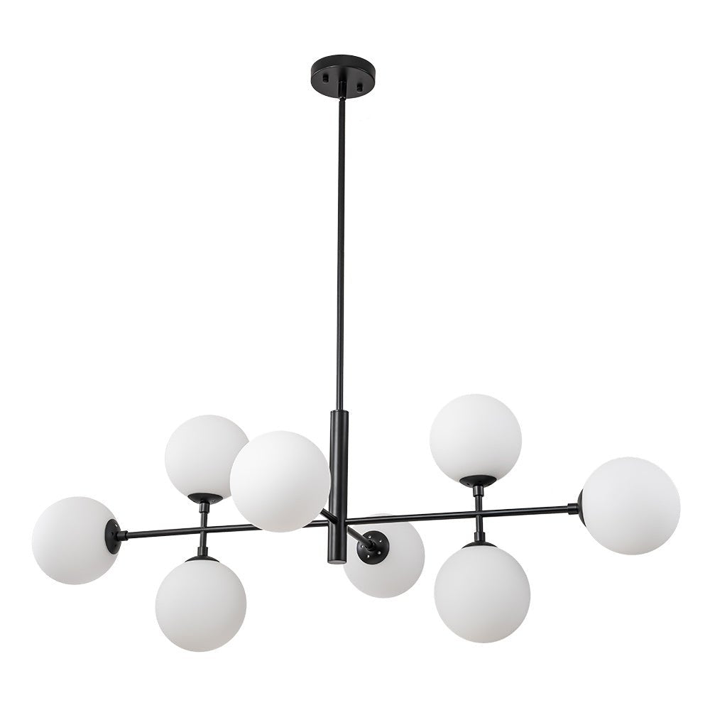 8-Light Opal Linear Chandelier | 2 Colours