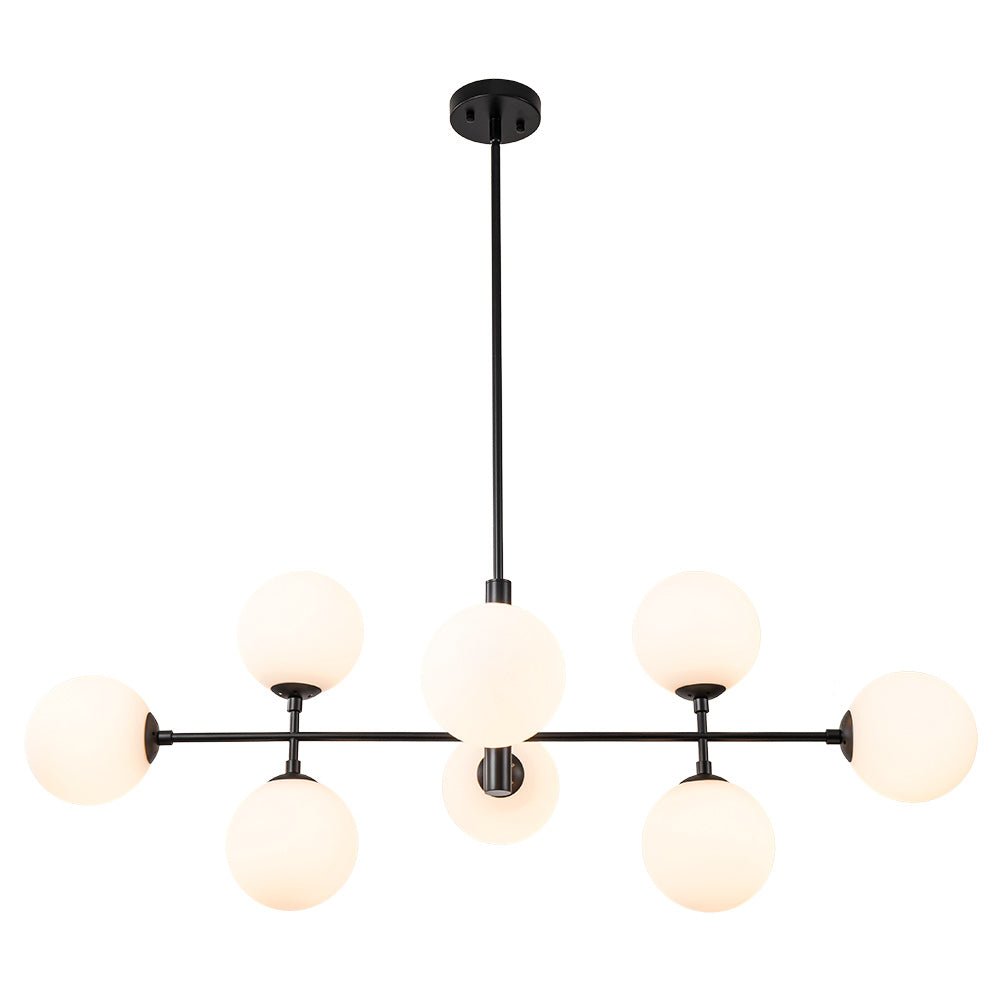 8-Light Opal Linear Chandelier | 2 Colours