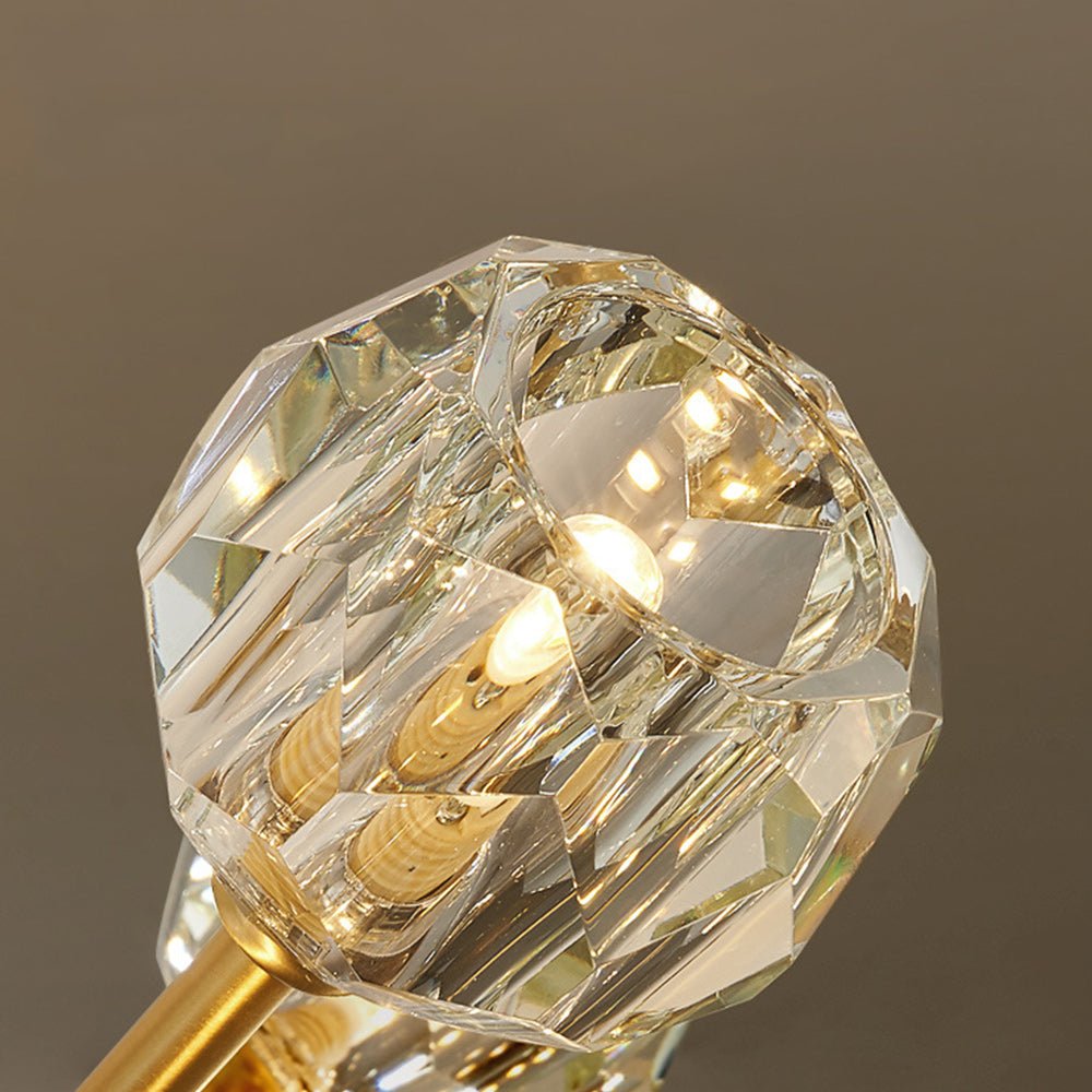 12-Light Modern Brass Crystal Sputnik Chandelier