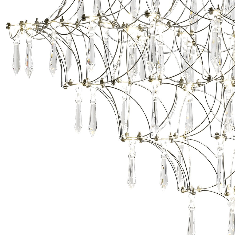 LED Crystal Firefly Branch Star Chandelier