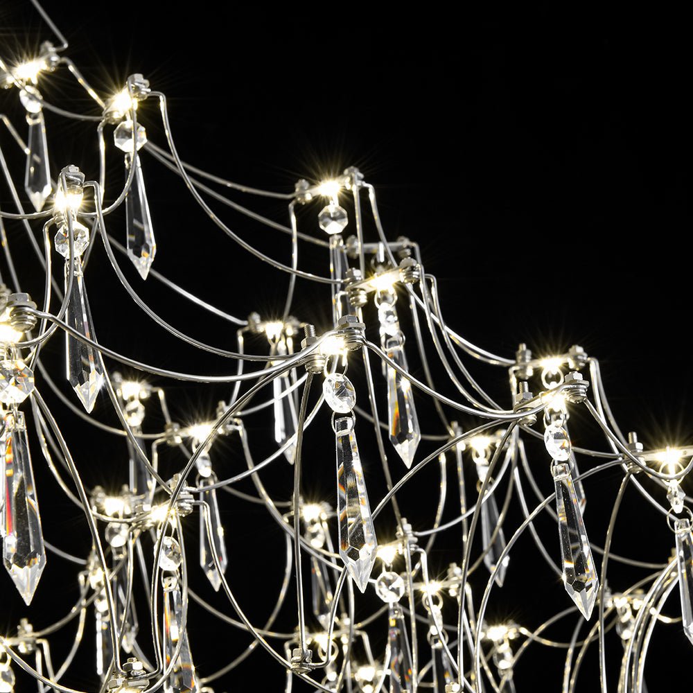 LED Crystal Firefly Branch Star Chandelier