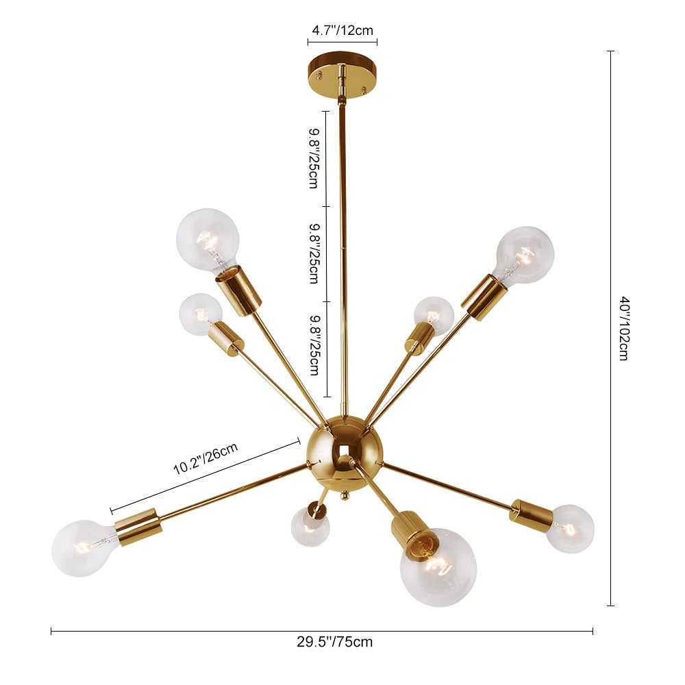 8-Light Sputnik Chandelier | 3 Colours