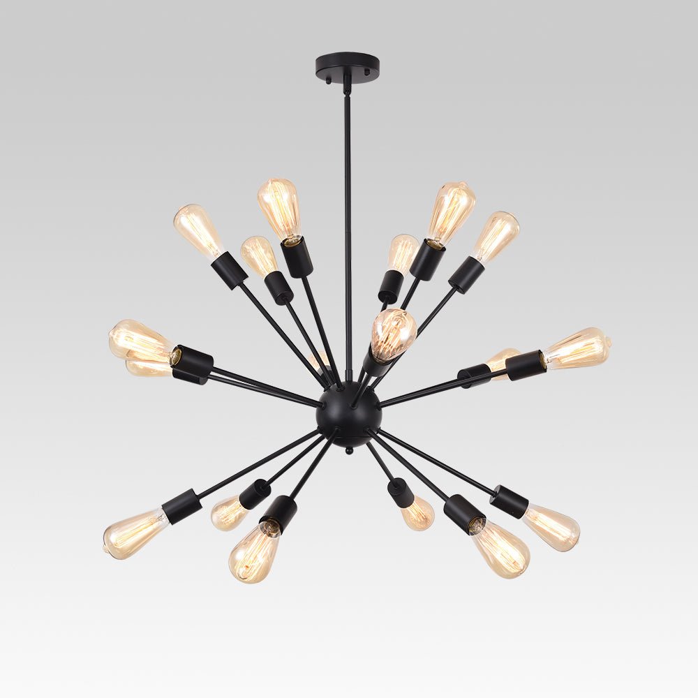 18-Light Black Sputnik Chandelier