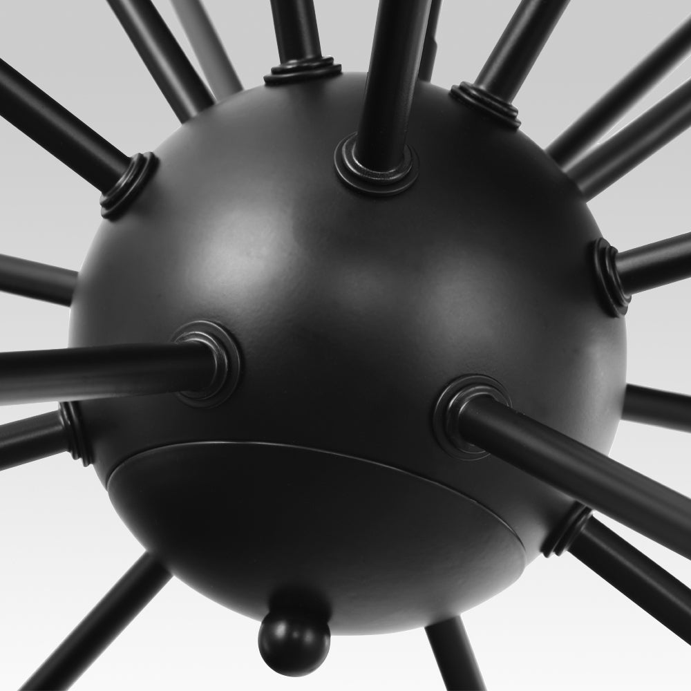 18-Light Black Sputnik Chandelier
