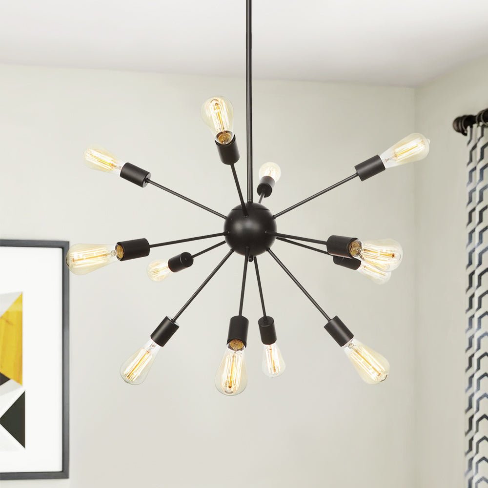 Black Sputnik Chandelier | 12 or 20 Lights