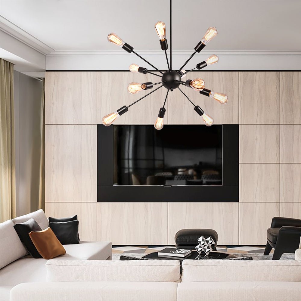 Black Sputnik Chandelier | 12 or 20 Lights