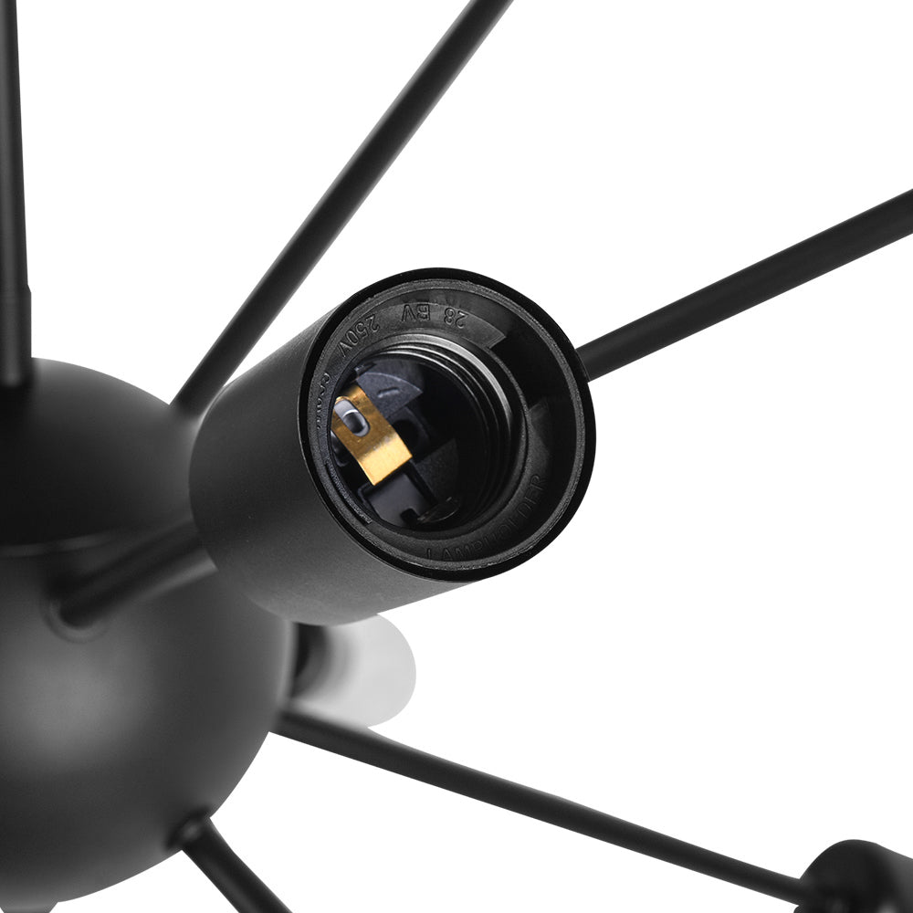 Black Sputnik Chandelier | 12 or 20 Lights