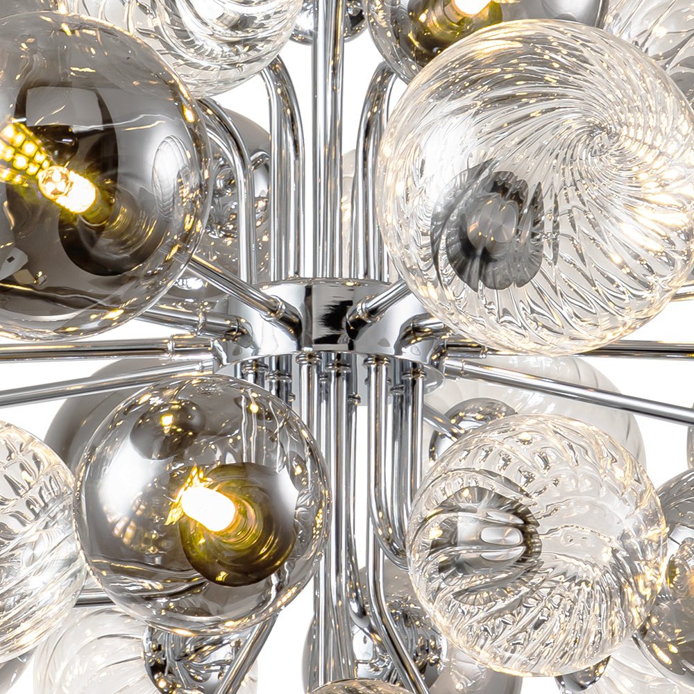 Tiered Smoky Glass Bubble Chandelier | 2 Sizes