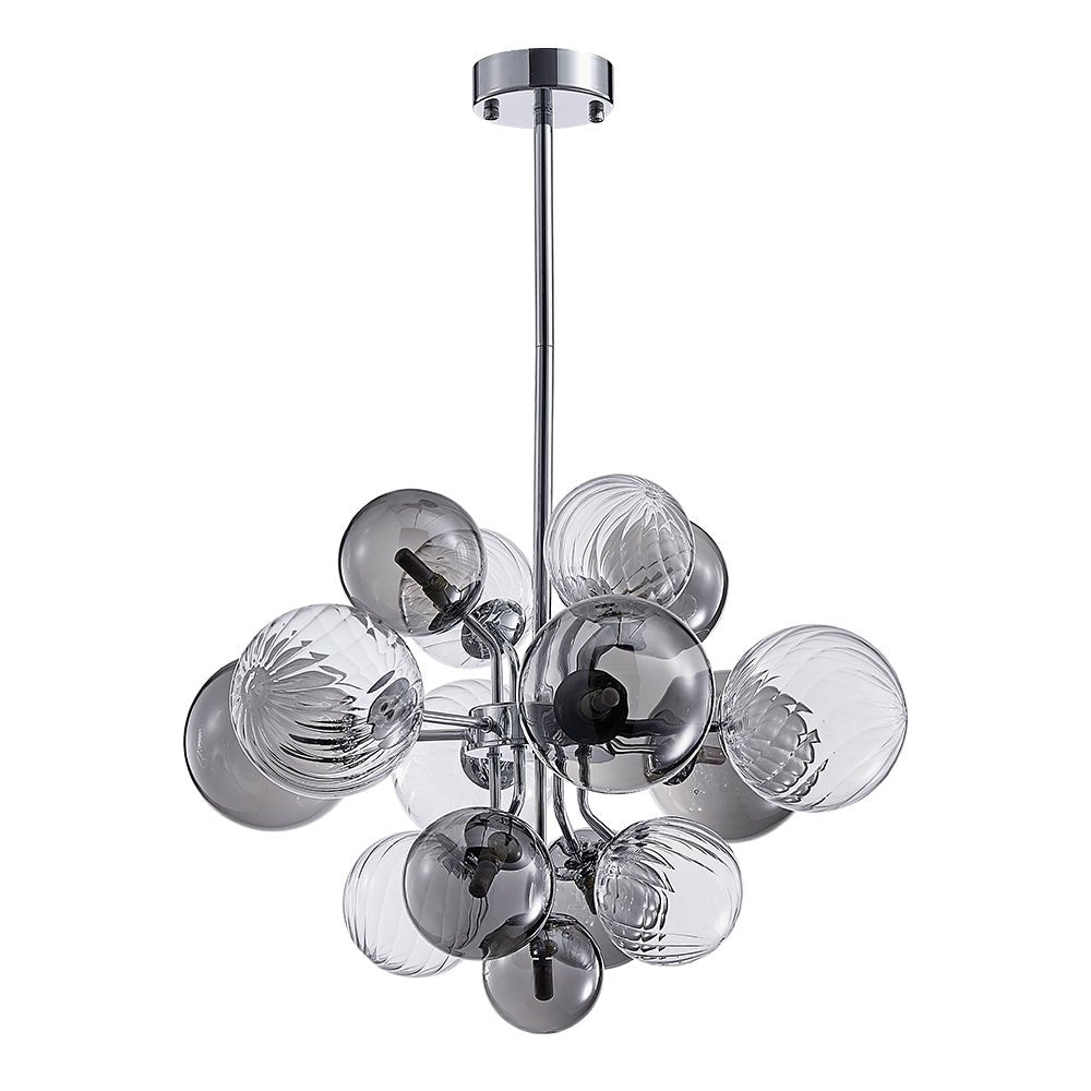 Tiered Smoky Glass Bubble Chandelier | 2 Sizes