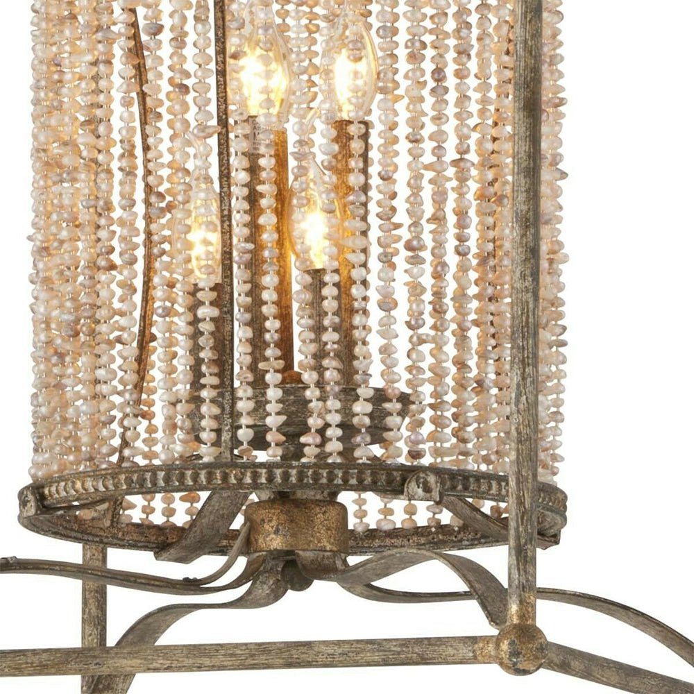 4-Light Rustic Lantern Chandelier