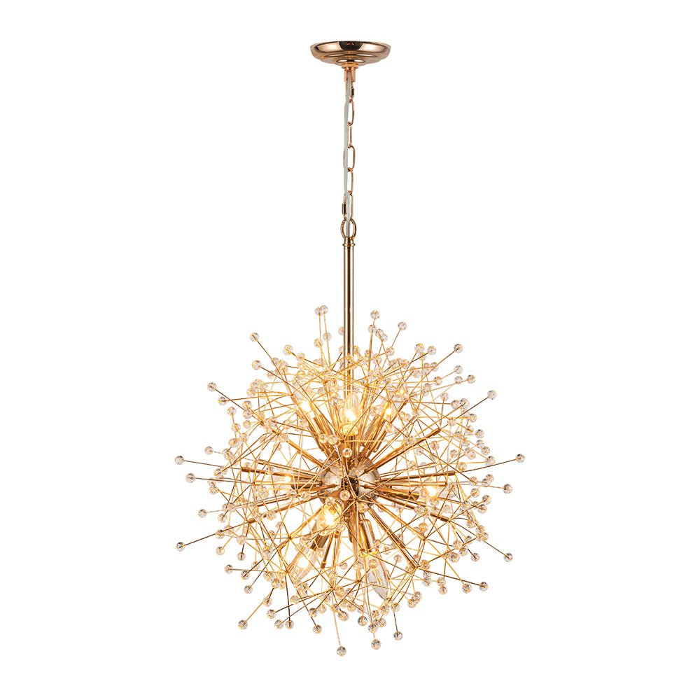 9-Light Sputnik Sphere Dandelion Crystal Chandelier