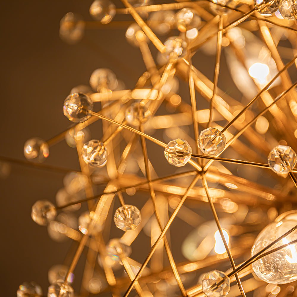 9-Light Sputnik Sphere Dandelion Crystal Chandelier