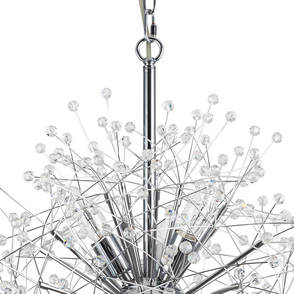9-Light Sputnik Sphere Dandelion Crystal Chandelier