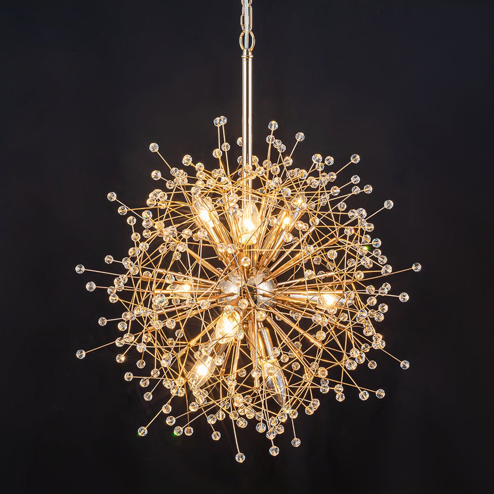 9-Light Sputnik Sphere Dandelion Crystal Chandelier