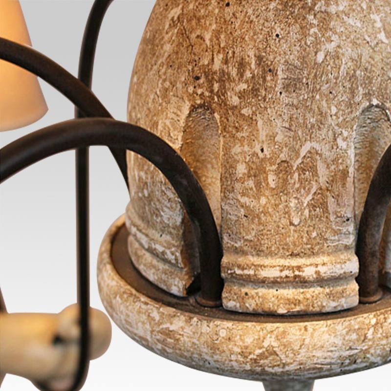6-Light Beige Bird Farmhouse Chandelier