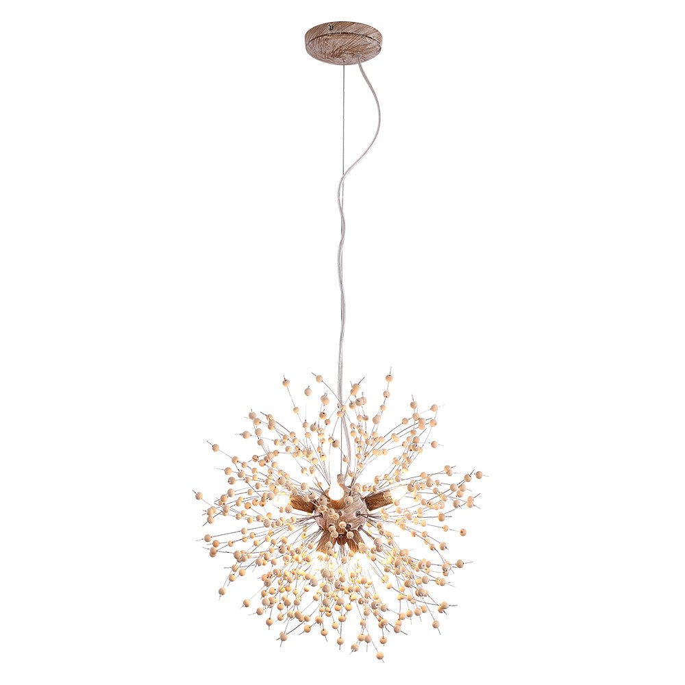 Boho Wooden Beaded Dandelion Chandelier | 2 Sizes