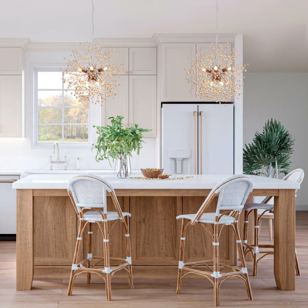 Boho Wooden Beaded Dandelion Chandelier | 2 Sizes